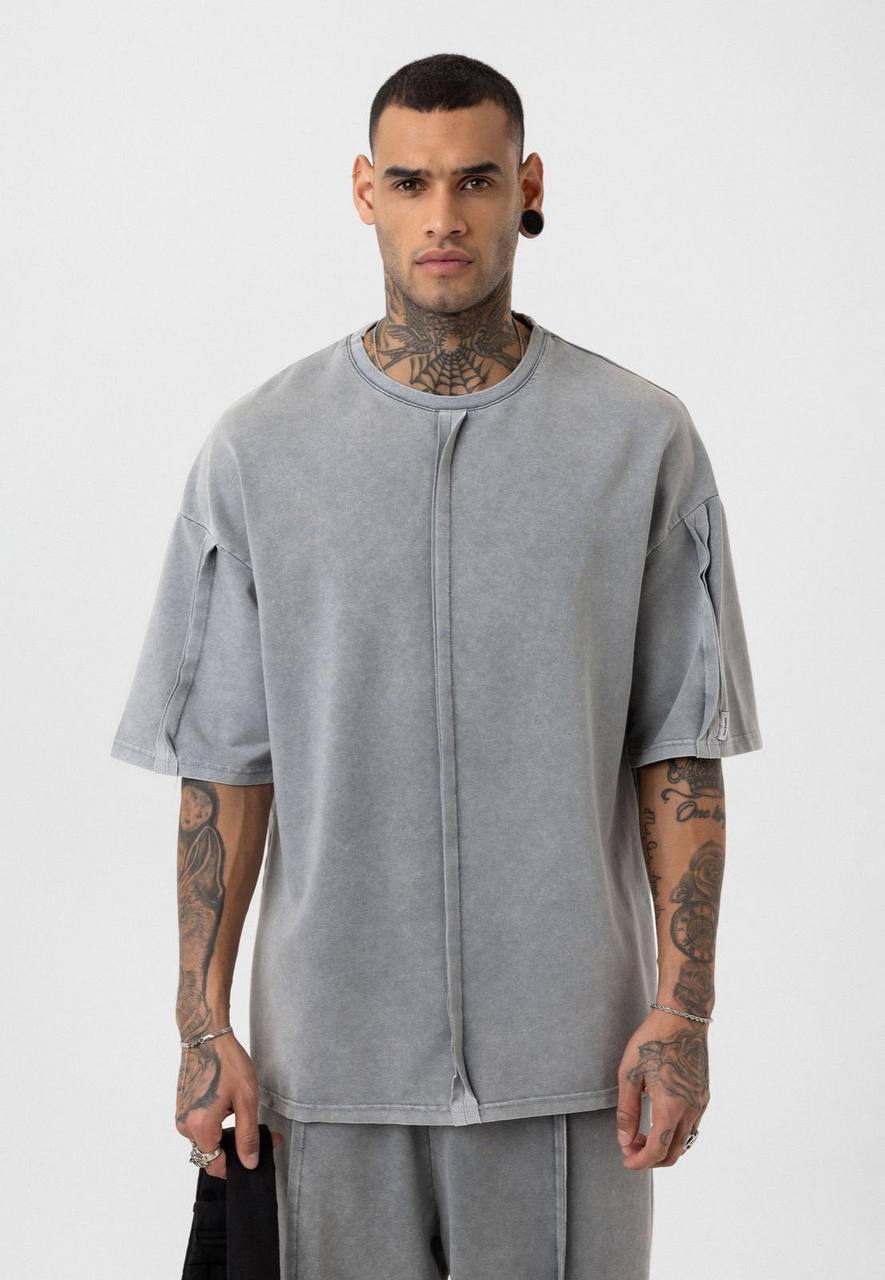 Vintage Washed Look Oversized Tracksuit Set