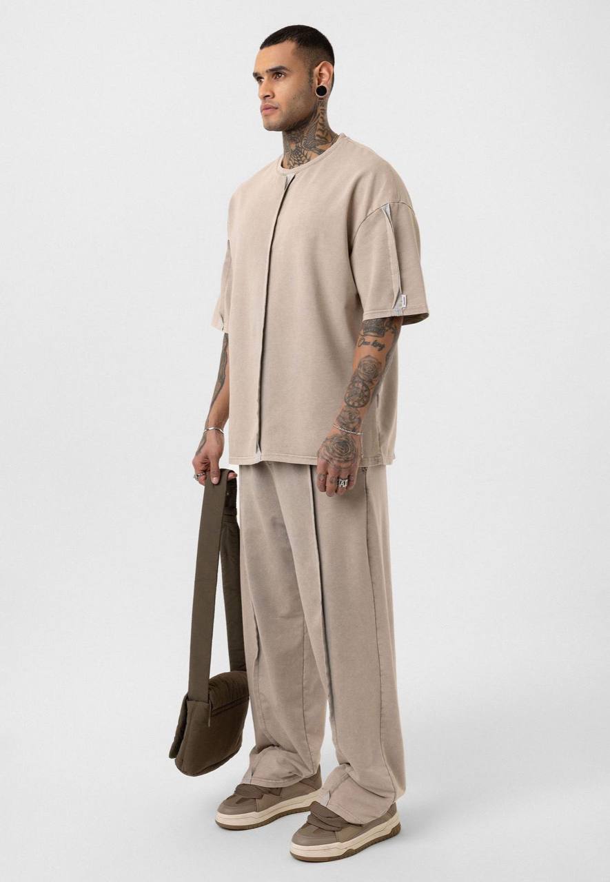 Vintage Washed Look Oversized Tracksuit Set