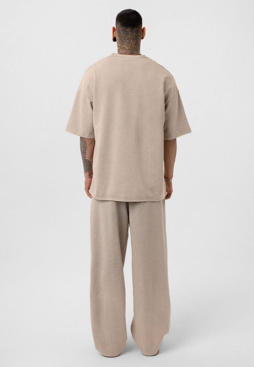 Vintage Washed Look Oversized Tracksuit Set