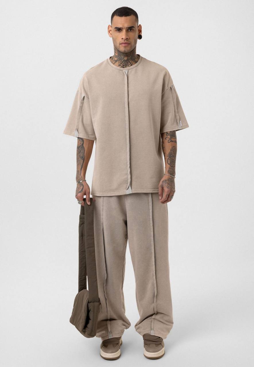 Vintage Washed Look Oversized Tracksuit Set