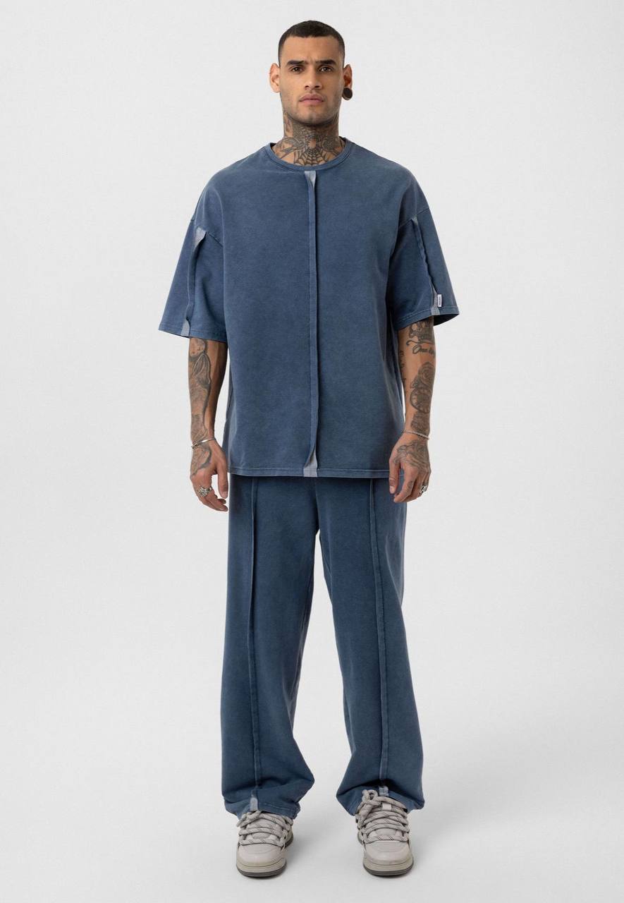 Vintage Washed Look Oversized Tracksuit Set