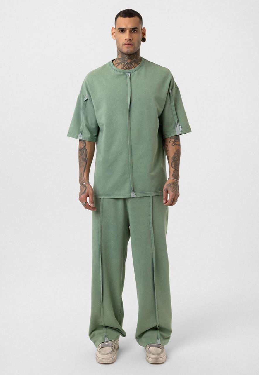 Vintage Washed Look Oversized Tracksuit Set