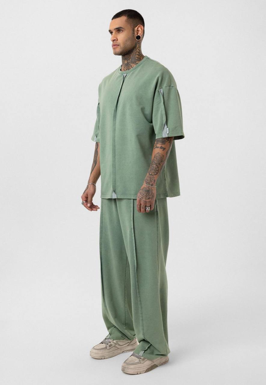 Vintage Washed Look Oversized Tracksuit Set